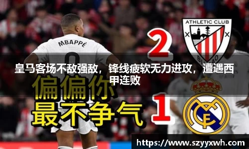 皇马客场不敌强敌，锋线疲软无力进攻，遭遇西甲连败